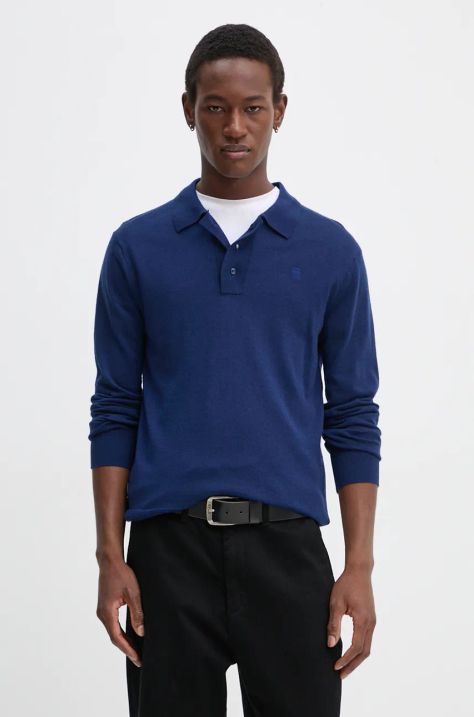 G-Star Raw maglione in lana uomo colore blu navy  D25066-D847