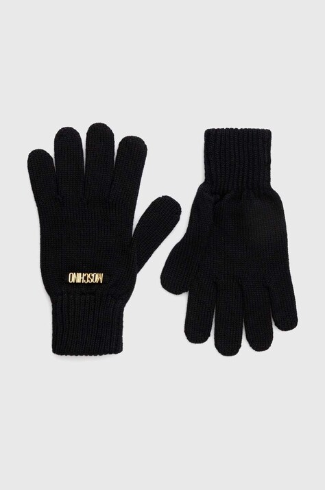 Вовняні рукавички Moschino колір чорний M2973 65379