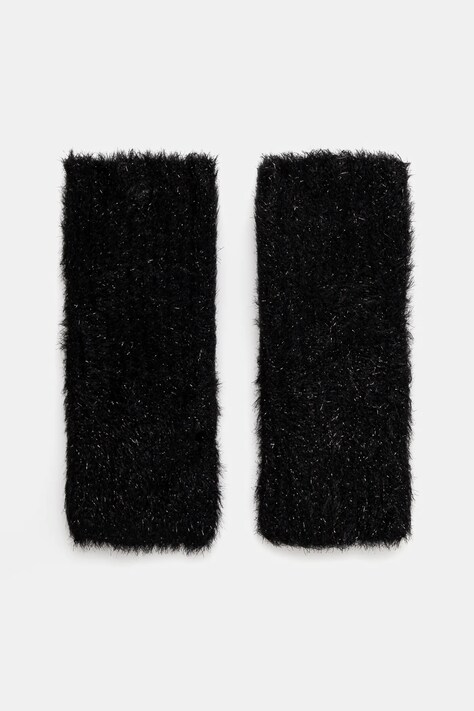 United Colors of Benetton manusi crosetate fara degete femei, culoarea negru, 6FYPDG00B