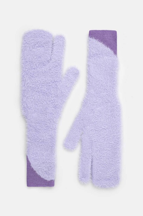 MM6 Maison Margiela manusi din amestec de lana culoarea violet, S62TS0062.M13073