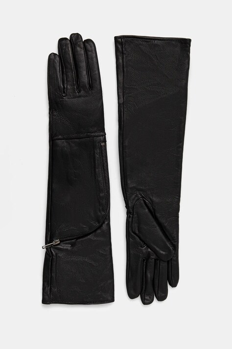 Кожаные перчатки Gestuz женские цвет чёрный 10909521