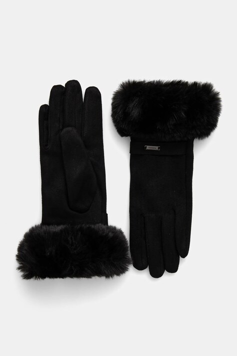 Рукавички Morgan 5GFUR1 жіночі колір чорний 5GFUR1