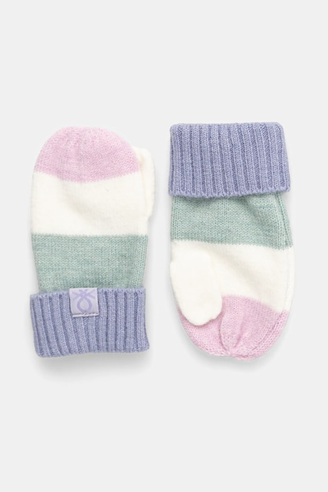 Παιδικά γάντια με μείγμα μαλλιού United Colors of Benetton χρώμα: ροζ, 1D9SHG00A