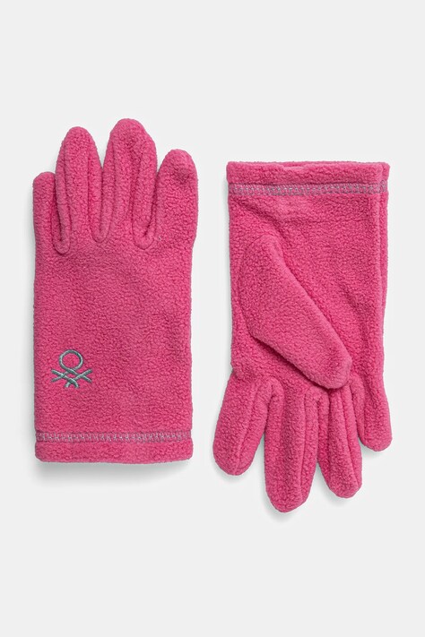 Дитячі рукавички United Colors of Benetton колір рожевий 6U87CG003