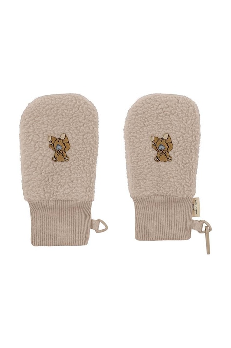 Παιδικά γάντια Konges Sløjd SAFA BABY MITTENS GRS χρώμα: μπεζ, KS101291
