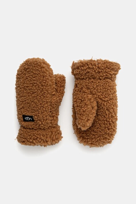 UGG manusi copii FLUFF MITTEN culoarea maro, 101501