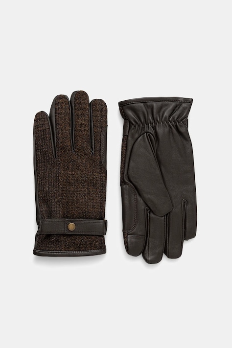 Barbour rękawiczki męskie kolor brązowy MGL0139