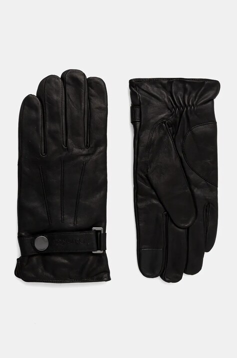 Шкіряні рукавички Calvin Klein чоловічі колір чорний K50K512384