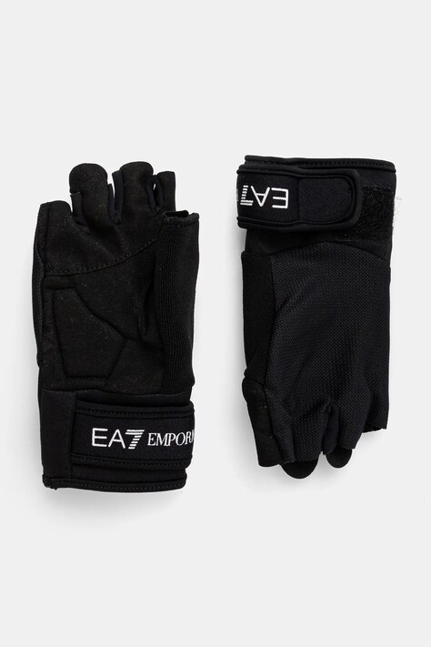 Γάντια EA7 Emporio Armani χρώμα: μαύρο, AF12107.7X000011