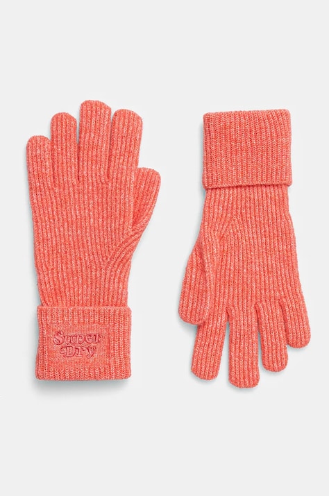 Ръкавици с вълна Superdry в оранжево Y9310077A-OU3