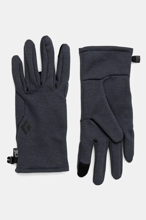 Γάντια Black Diamond MidWeight Wool Liners χρώμα: μαύρο, BD801802
