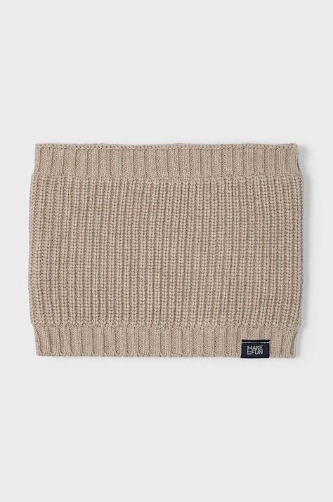 Детски кръгъл шал Mayoral в бежово с изчистен дизайн 10819
