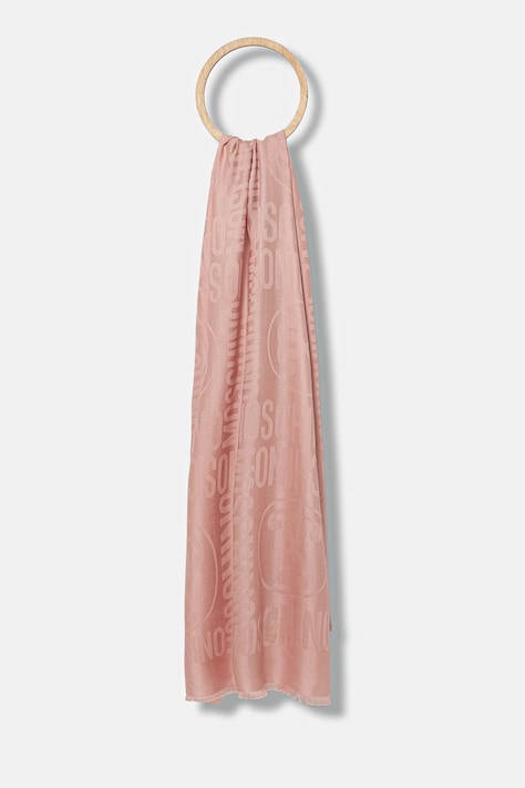 Moschino szalik wełniany kolor różowy gładki M2943 3232