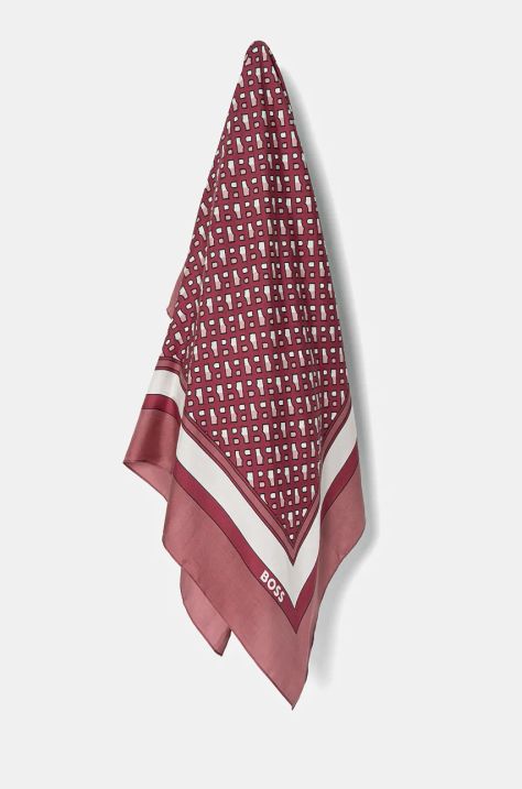 BOSS foulard in seta colore rosa 50521128