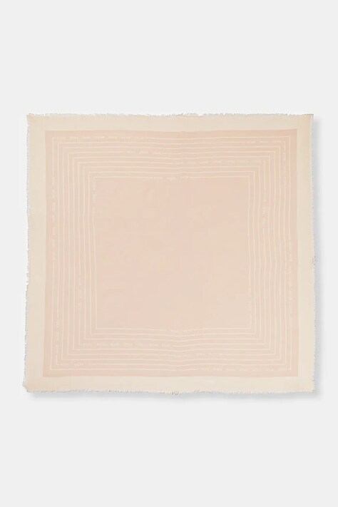 BOSS chusta z domieszką jedwabiu Laik kolor pomarańczowy wzorzysta 50521800