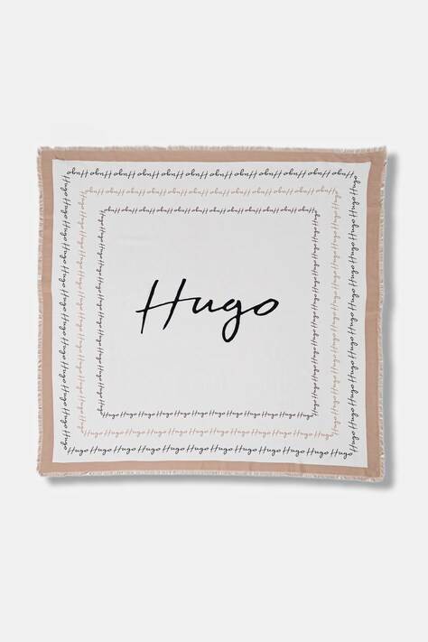 Šátek HUGO Alycia dámský, černá barva, 50517680