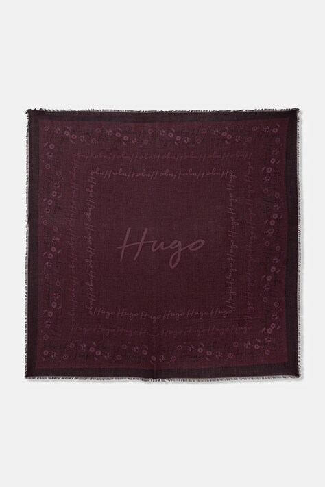 Šátek HUGO Alycia dámský, černá barva, 50517680