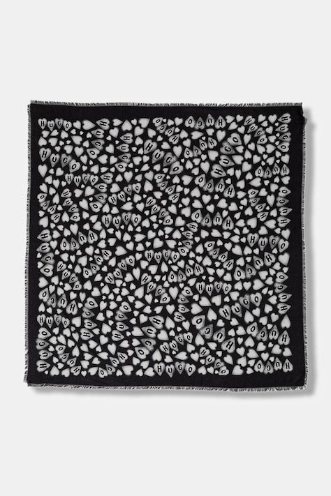 Šátek HUGO Alycia dámský, černá barva, 50517680