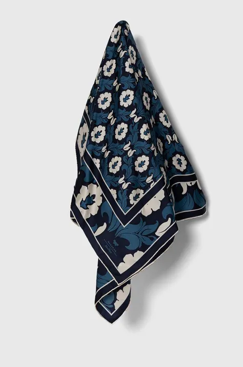 Шелковый платок Weekend Max Mara цвет синий узор 2425546094600