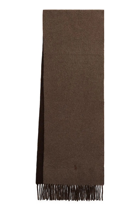 Vlněná šála Polo Ralph Lauren šedá barva, hladká, 455954371