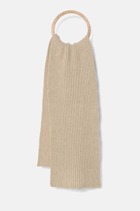 Вовняний шарф Pinko колір бежевий однотонний 104490 A1CH