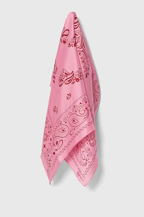 Šátek Karl Lagerfeld Jeans růžová barva, 245J3302