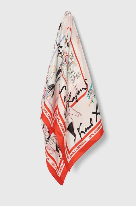 Шелковый платок Karl Lagerfeld узор 245W3309