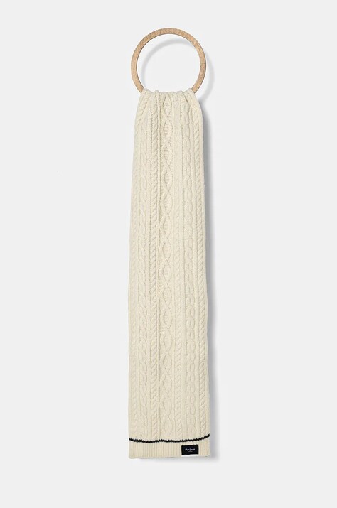 Pepe Jeans fular WANDA SCARF femei, culoarea bej, melanj, PL060199