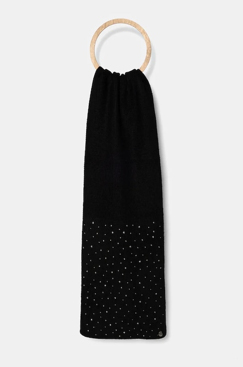 Шарф Guess женский цвет чёрный с аппликацией AW5214 POL03