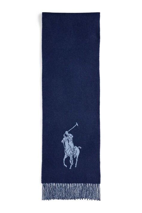 Vlněná šála Polo Ralph Lauren šedá barva, hladká, 455954331