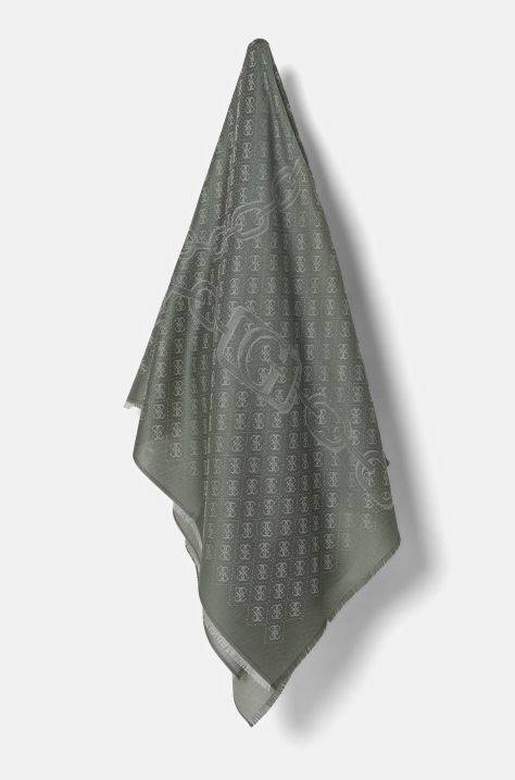 Тънък шал Guess в зелено с десен AW5191 POL03