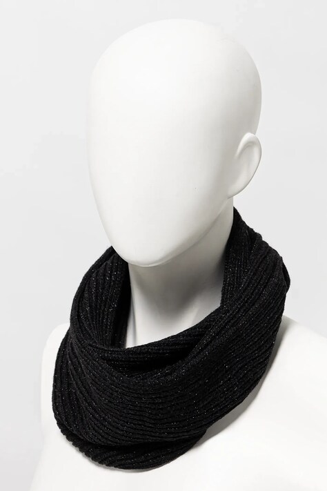 Снуд с примесью шерсти Guess цвет чёрный однотонный AW5237 WOL03