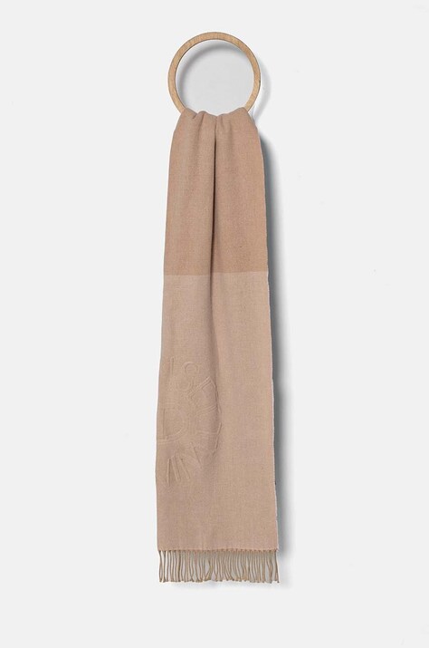 Šal Twinset za žene, boja: ružičasta, s uzorkom, 242TO5670