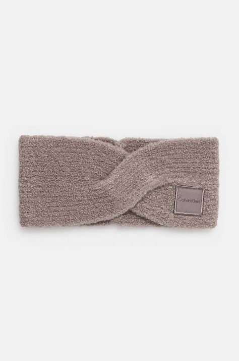 Лента за глава с вълна Calvin Klein в сиво K60K612694