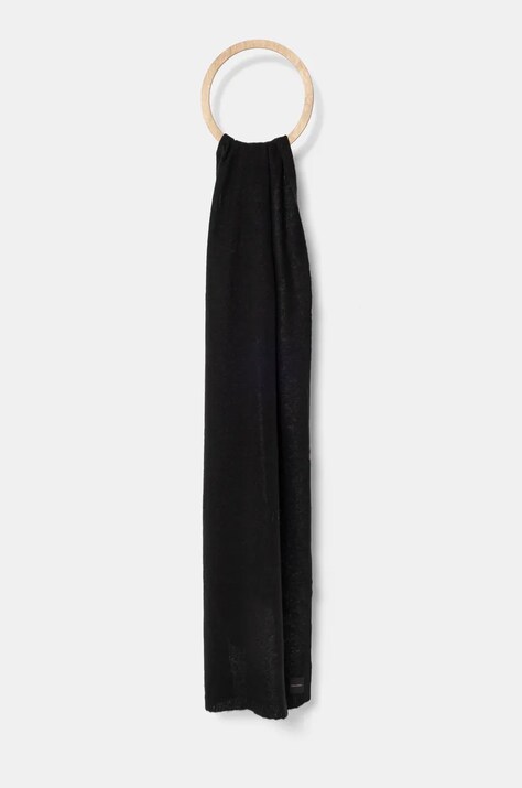 Calvin Klein fular femei, culoarea negru, neted, K60K612606