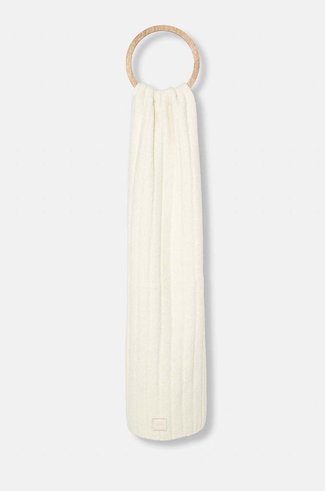 Šal s primesjo volne Calvin Klein bež barva, K60K612608