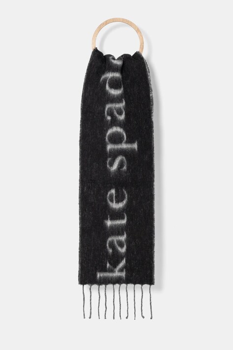 Kate Spade esarfa de lana culoarea negru, modelator, 29KS1004503