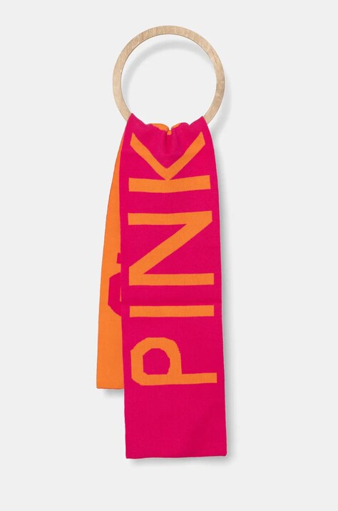 Κασκόλ Pinko Up χρώμα: ροζ, F4PIBGSC131