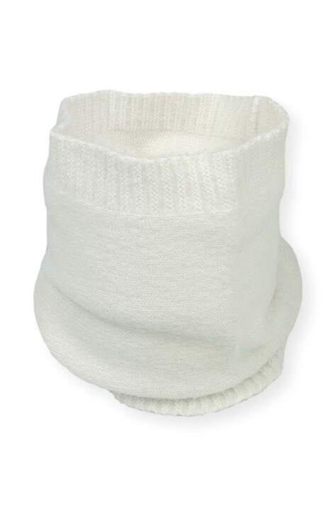 Детски кръгъл шал с вълна Jamiks LORINA в бежово с изчистен дизайн JZH415