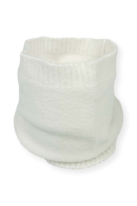 Детски кръгъл шал с вълна Jamiks LORINA в бежово с изчистен дизайн JZH415