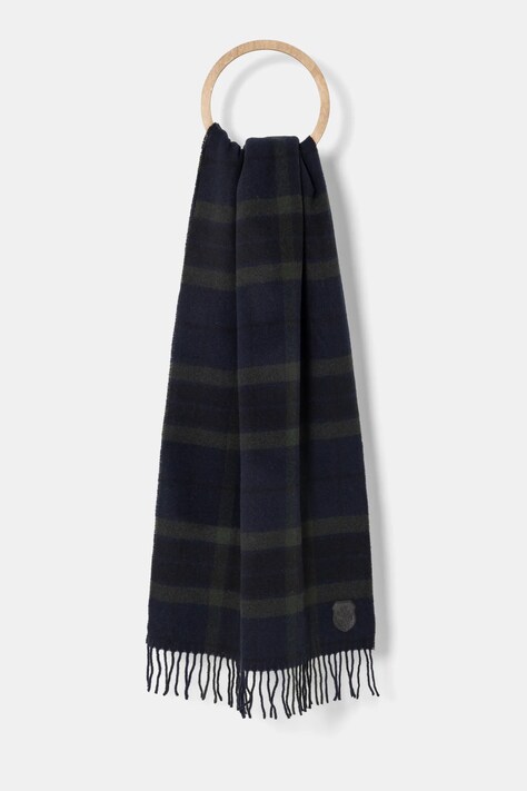 The Kooples esarfa de lana culoarea albastru marin, modelator, AMEC29007K