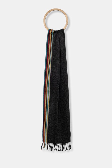 Кашемировый шарф Paul Smith мужской цвет чёрный узорный M1A-150T-N172