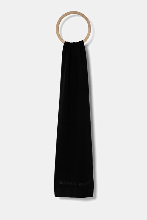 Michael Kors fular barbati, culoarea negru, neted, 34378