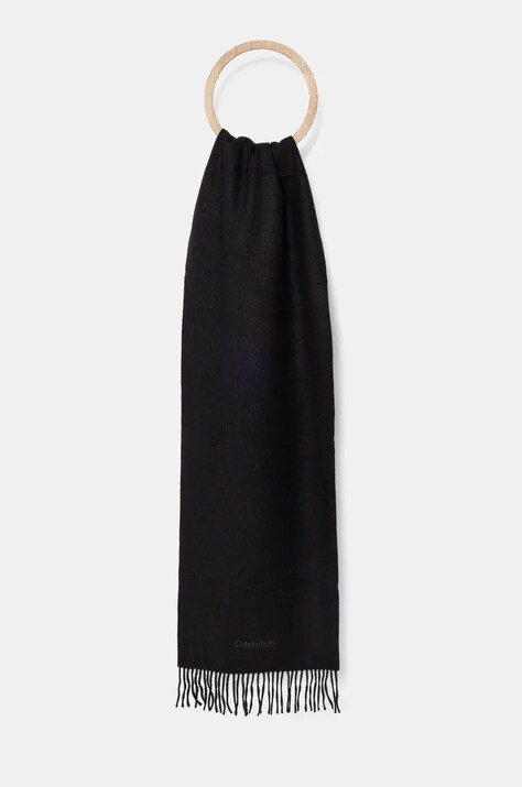 Calvin Klein fular barbati, culoarea negru, neted, K50K512378