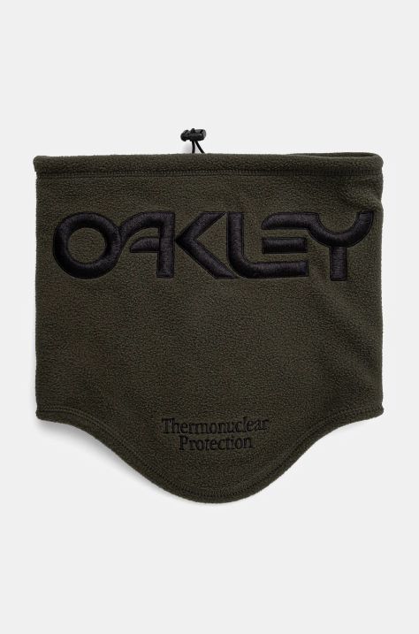 Šál komín Oakley TNP pánsky, zelená farba, s nášivkou, FOS900342