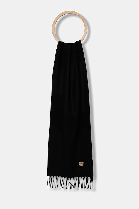 Шерстяной шарф Moschino цвет серый однотонный M5783 50124