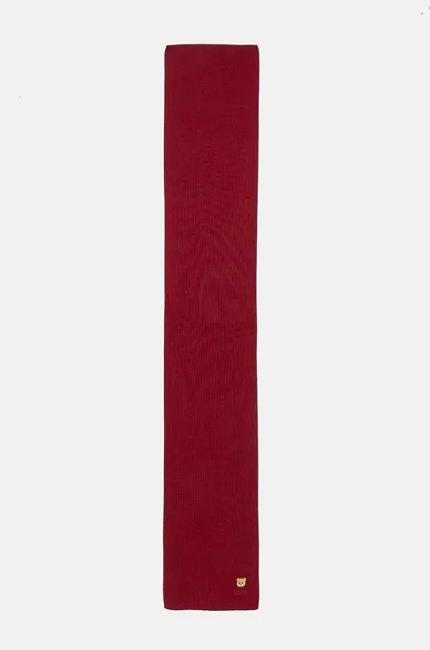 Вовняний шарф Moschino колір бордовий однотонний M3139 30620