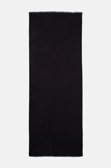 Vlnený šál Moschino čierna farba, jednofarebný, M3139 30620