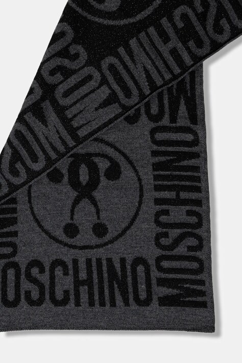 Šála s přídavkem vlny Moschino černá barva, M2966 30623