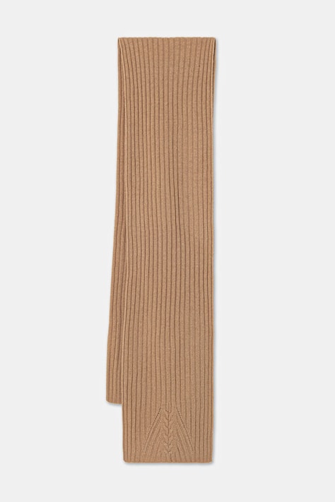 United Colors of Benetton eșarfă de lână culoarea bej, uni, 1244DU01G